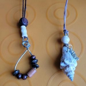 Wired wrap:Handmade Lot of 2 necklaces summer/fall